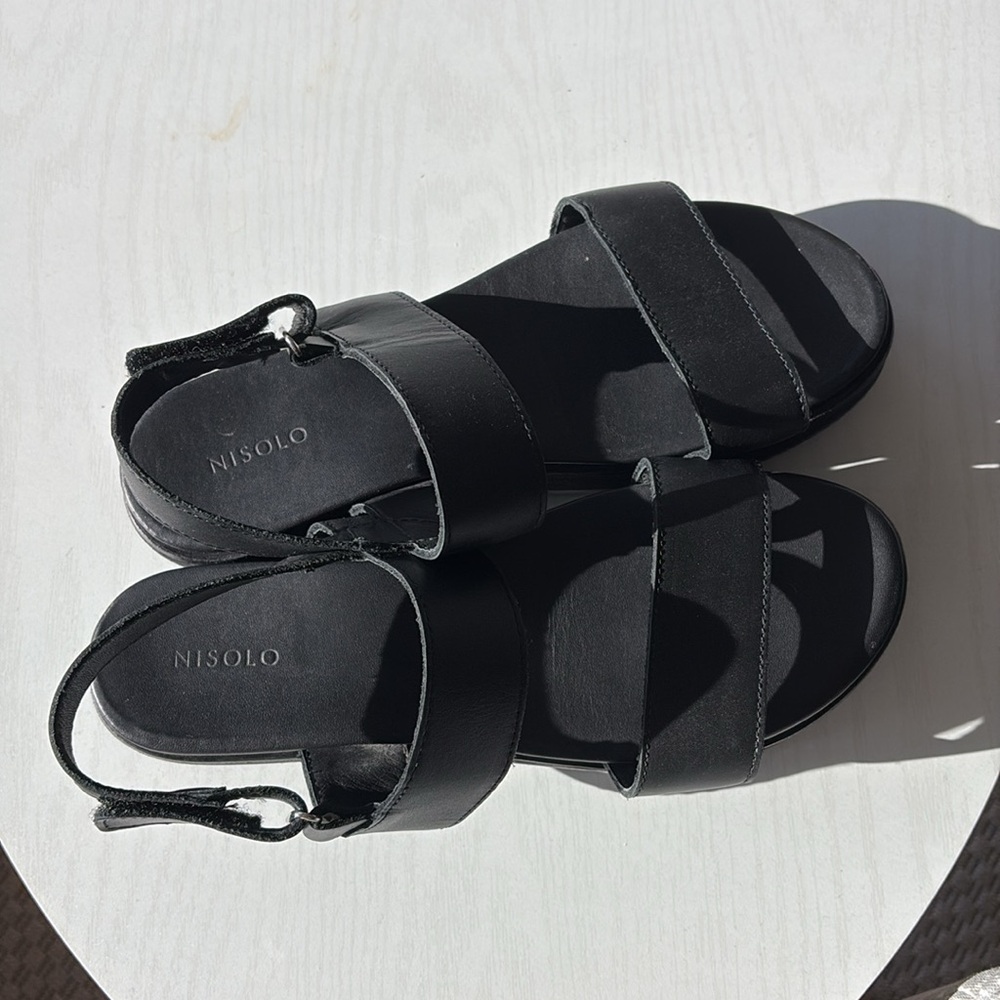 Nisolo black sandals
